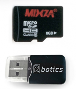Micro SD card and reader