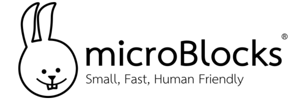 MicroBlocks logo and mascot - Rosza!