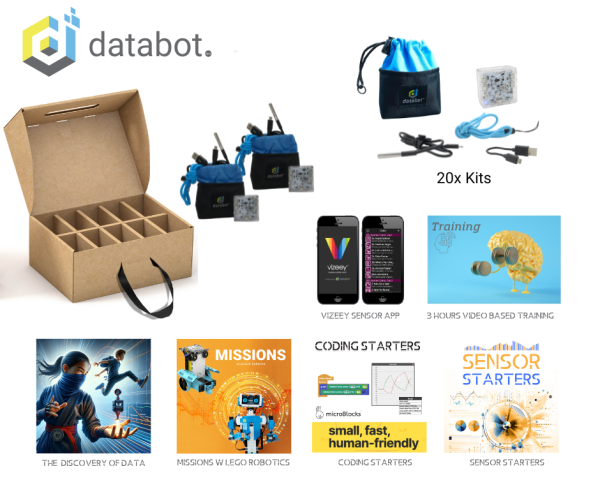 Ultimate databot STEAM education bundle book covers and kits.