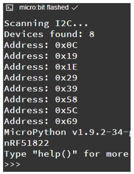 Microbit is scanning addresses