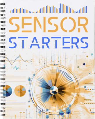 Sensor Starter cover art, an abstract of data visualizations