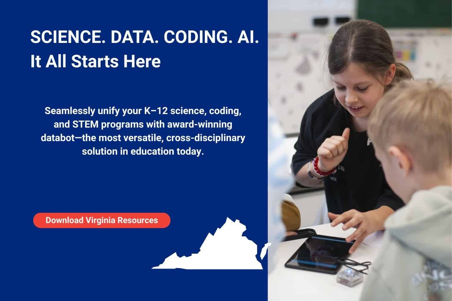 Hero image highlighting Virginia state resources for databot.
