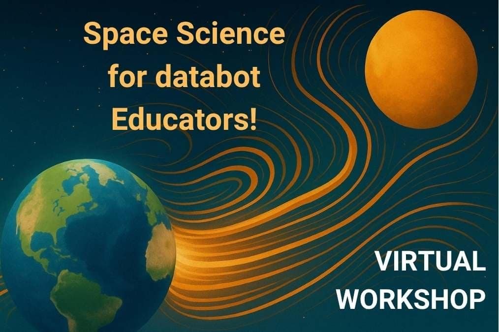 Stylized illustration of Venus and Earth with energetic lines wrapping them both.