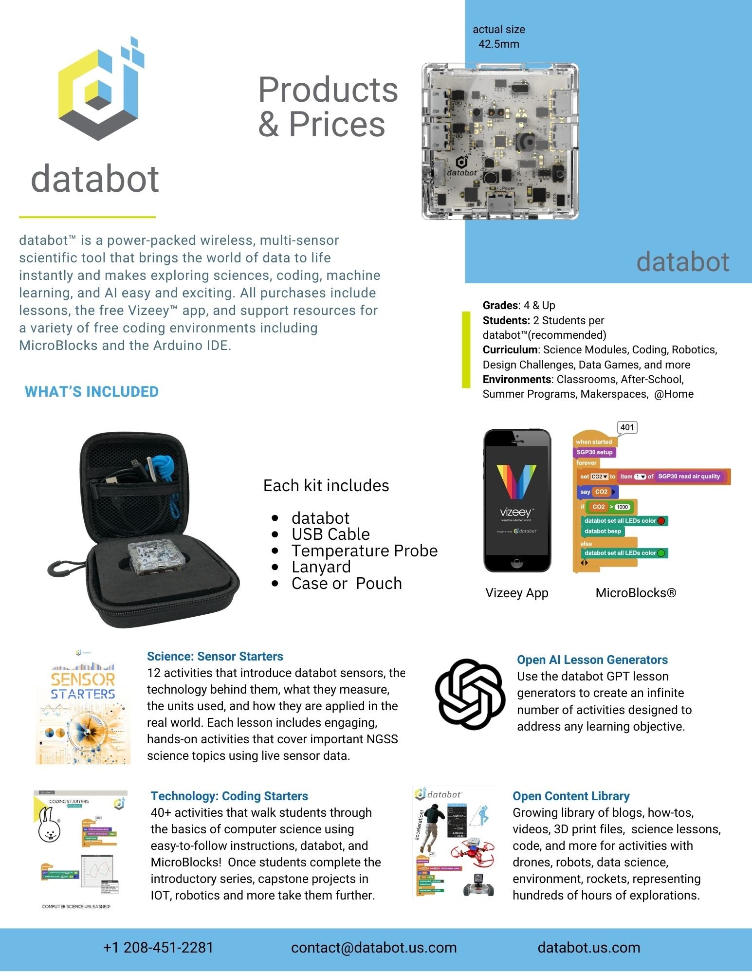 Flyer cover snapshot of pricing guide
