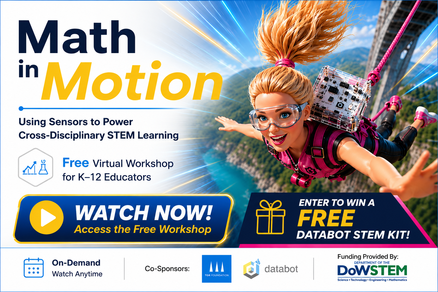 Barbie math in motion blog tile encouraging exploration.