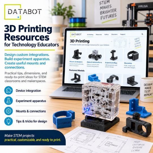 Social post showing 3D printing resources with Databot.