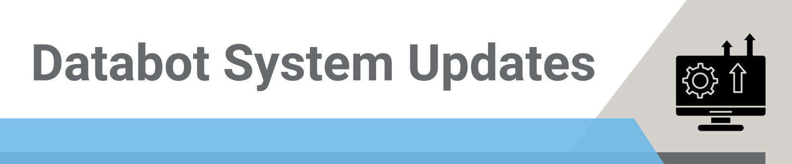 Databot system update banner.