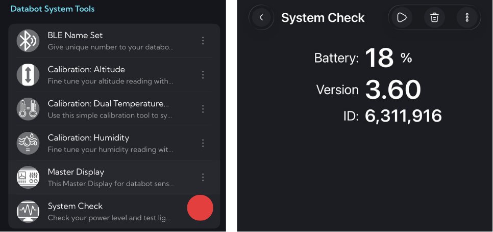 Screen capture of Vizeey system tools.
